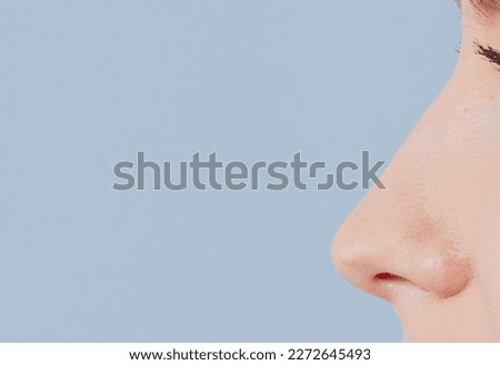 side view of  woman perfect nose