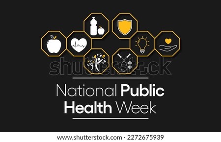 National Public health week observed each year During first full week of April across United states. Vector illustration