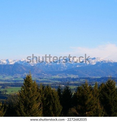 A skyline of bavarian mountains 