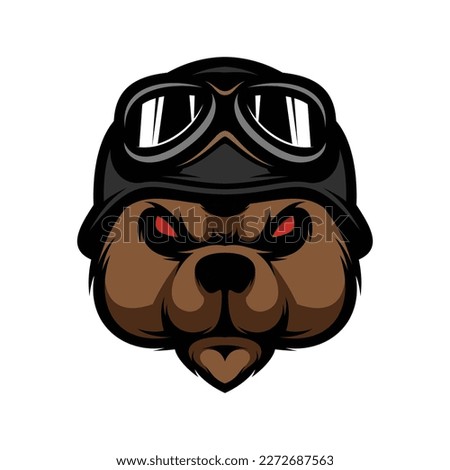 Bear Mascot Logo Design Vector