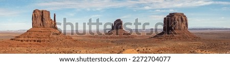 Panoramic photo of monument valley