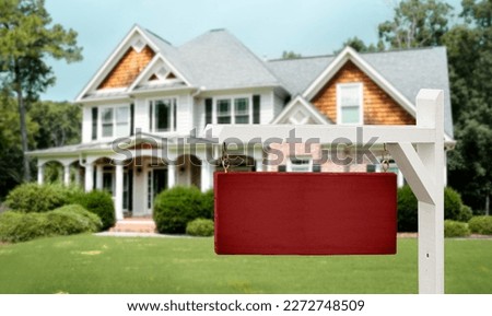 Blank yard sign, real estate and property ad, high quality image