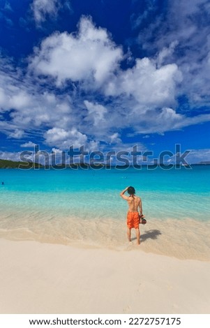 
Trunk Bay is one of the best snorkeling beaches of St John, US Virgin Islands in the Caribbean  Royalty-Free Stock Photo #2272757175
