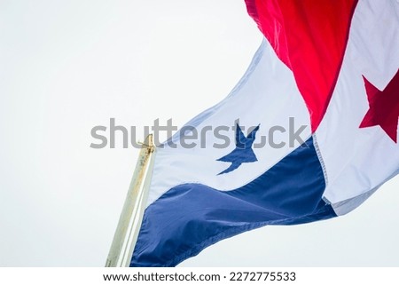 Panama flag waving in the wind