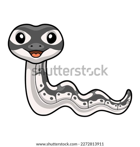 Cute axanthic ball python cartoon