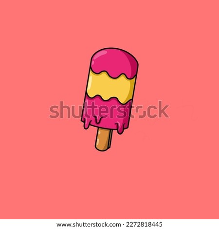 Ilustration of dessert ice cream stick