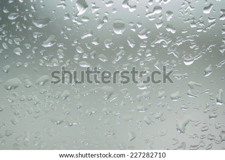 rain Water drop on a mirror