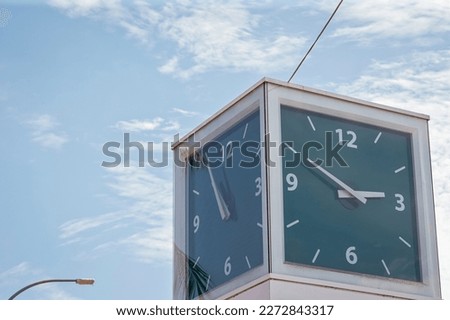 clock on the sky background