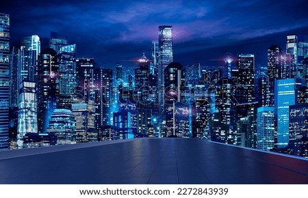 night city background, cyber city background Royalty-Free Stock Photo #2272843939
