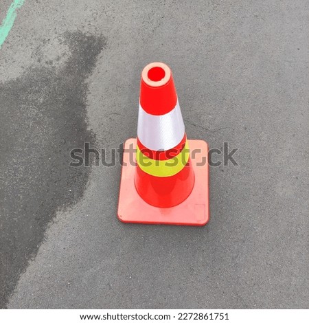 cone for traffic limit signs or parking vehicles