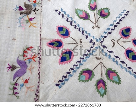 Traditional Romanian cross stiching design. Sewing samples.