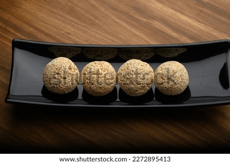 Amaranth laddu or Rajgira laddoo made using royal grain also called cholai spherical sweet balls