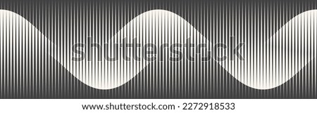 Abstract art geometric background with vertical lines. Optical illusion with waves and transition. Royalty-Free Stock Photo #2272918533