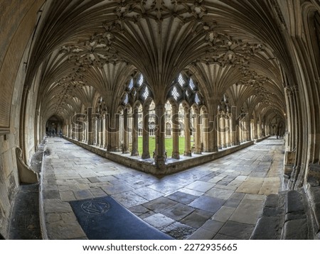 A view of the cloisters within Canterbury Cathedral in Kent, England Royalty-Free Stock Photo #2272935665