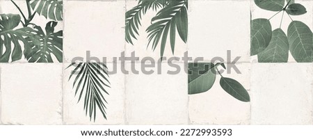 decor patchwork palm white tile concrete high resolution design texture