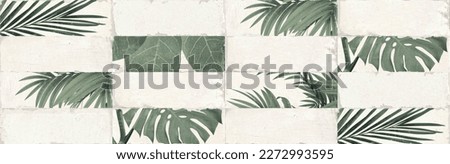 decor patchwork palm white tile concrete high resolution design texture