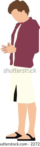 Standing Woman Silhouette Illustration 42