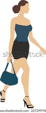 Silhouette Woman Walking 26 illustration
