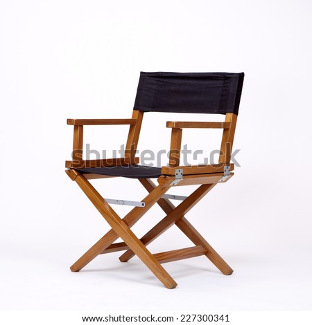 Director's Chair in Film Industry, Isolated on White background with Real Shadow Royalty-Free Stock Photo #227300341