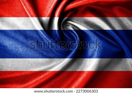 the fabric cotton of Thailand flag, and Thailand flag with cotton texture design