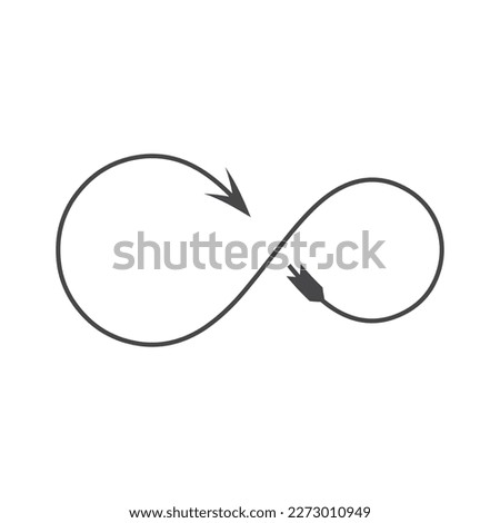 blow arrow shape infinity icon symbol vector illustrationn