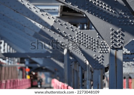 Williamsburg bridge - structure a steel bridge close up, New York City