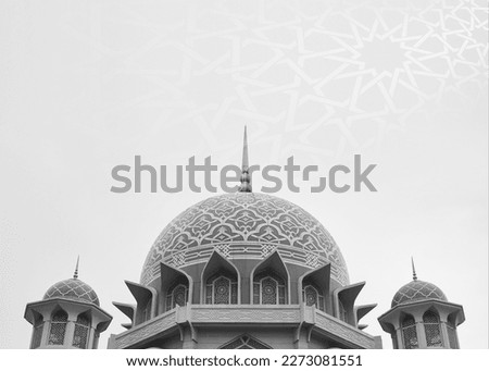 Islamic background for a mosque in gray, a background for Ramadan. Social media posts .Muslim Holy Month Ramadan Kareem Royalty-Free Stock Photo #2273081551