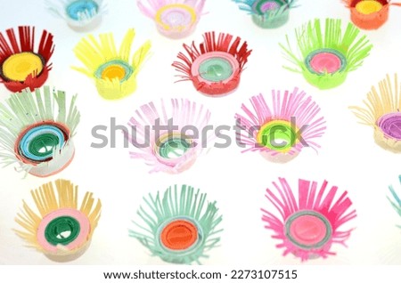 A colorful paper flowers background