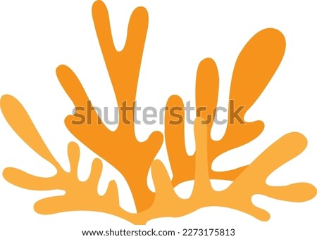 Seaweed or coral flat design illustration for decoration on marine life and ocean.
