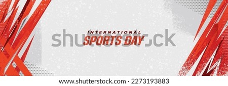 Sports Background Vector. International Sports Day Illustration, Graphic Design for the decoration of gift certificates, banners, and flyer Royalty-Free Stock Photo #2273193883