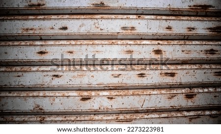 rusty iron stripe garage door