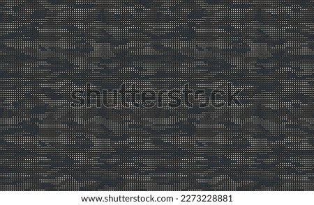 Abstract halftone seamless camouflage, led style texture. Dot pattern in dark khaki green colors, camo digital  background. Vector pixel art wallpaper Royalty-Free Stock Photo #2273228881