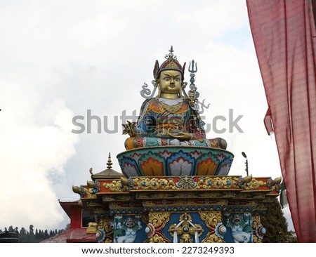 Colorful Statue of Guru Padmasambhava at Lord Buddha Park in Kalimpong, India Royalty-Free Stock Photo #2273249393