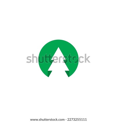 pine logo design silhouette icon vector. pine tree logo
