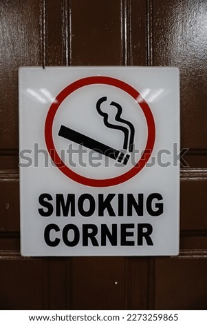 Say no to smoking in the room