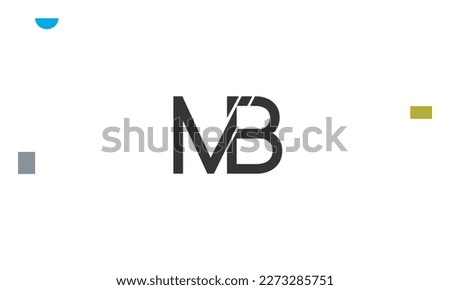 Alphabet letters Initials Monogram logo MB, BM, M and B