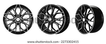 car wheel , alloy wheel isolated on white background. Royalty-Free Stock Photo #2273302415