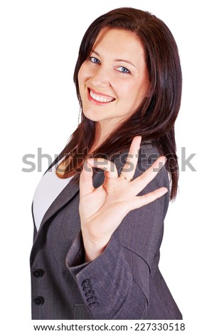 Attractive lady given okay sign