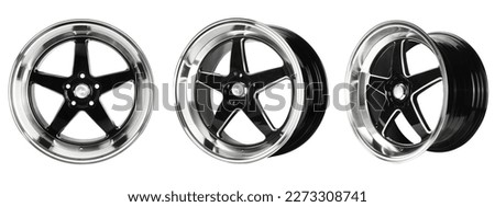 car wheel , alloy wheel isolated on white background. Royalty-Free Stock Photo #2273308741