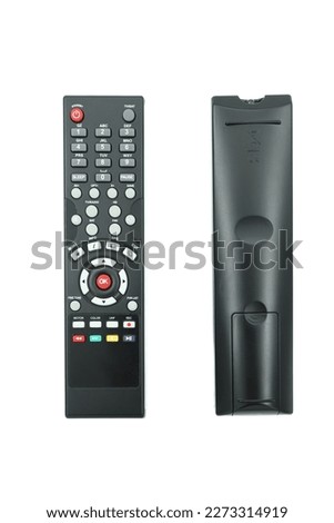 Tv remote controller, remote control device, isolated white background	