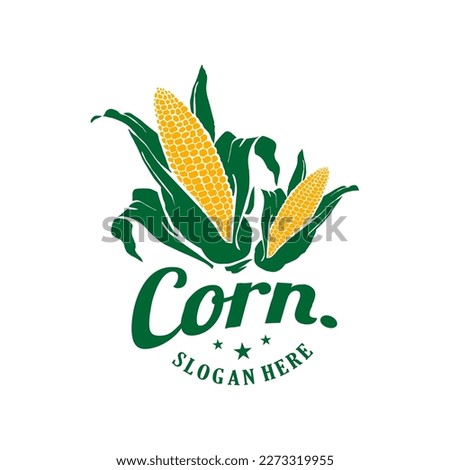 vintage logo corn vector illustration Royalty-Free Stock Photo #2273319955