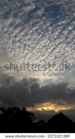 Picture of sky in the morning. Cloud picture in the morning