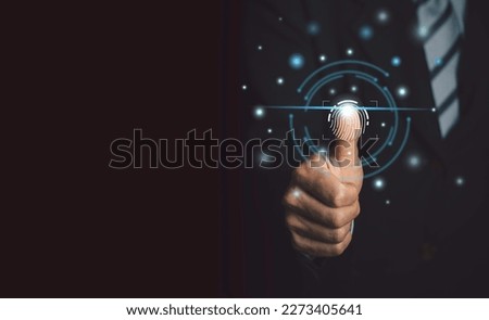 The future of digital processing of biometric identification fingerprint scanners. The concept of surveillance and security scanning of digital programs in cyberspace.