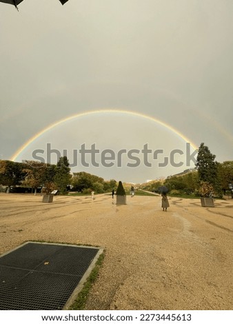 here we have a double rainbow, photo taken at the Jardin des Plantes in Paris just after the rain