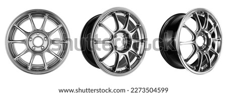 car wheel , alloy wheel isolated on a white background. Royalty-Free Stock Photo #2273504599