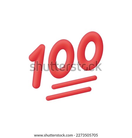 3D 100 percent icon. Trendy and modern vector in 3d style. Royalty-Free Stock Photo #2273505705