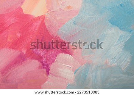 Art oil and acrylic smear blot canvas painting wall. Abstract texture pastel color stain brushstroke texture background.