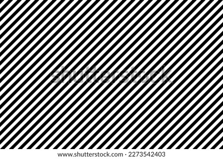 Black and white diagonal stripes repeating pattern background. Vector illustration for web design or print for fabric, packaging, scrapbook, wallpaper, wrapping paper. Abstract monochrome background. Royalty-Free Stock Photo #2273542403