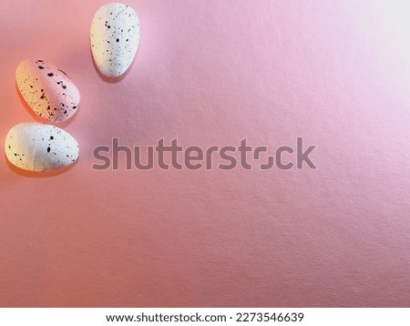 holiday easter easter eggs postcard congratulations on easter religious holiday pink speckled eggs