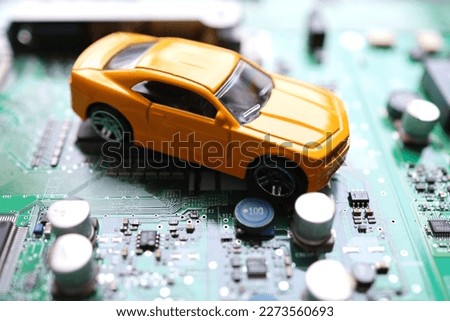 An image photo of the semiconductor shortage and the car industry.